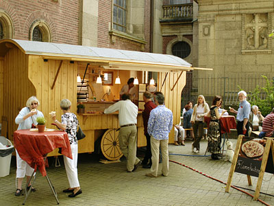 Flammkuchen auf dem Weihnachtsmarkt